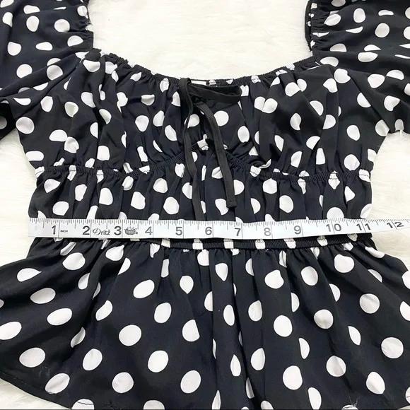 2BELLA Polka Dot Milkmaid Top - Picture 3 of 5